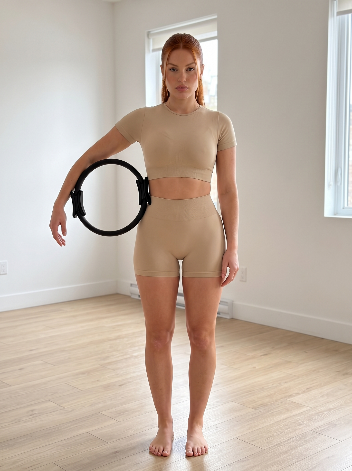 Seamless Flow Set Beige — Style C Pilates Studio