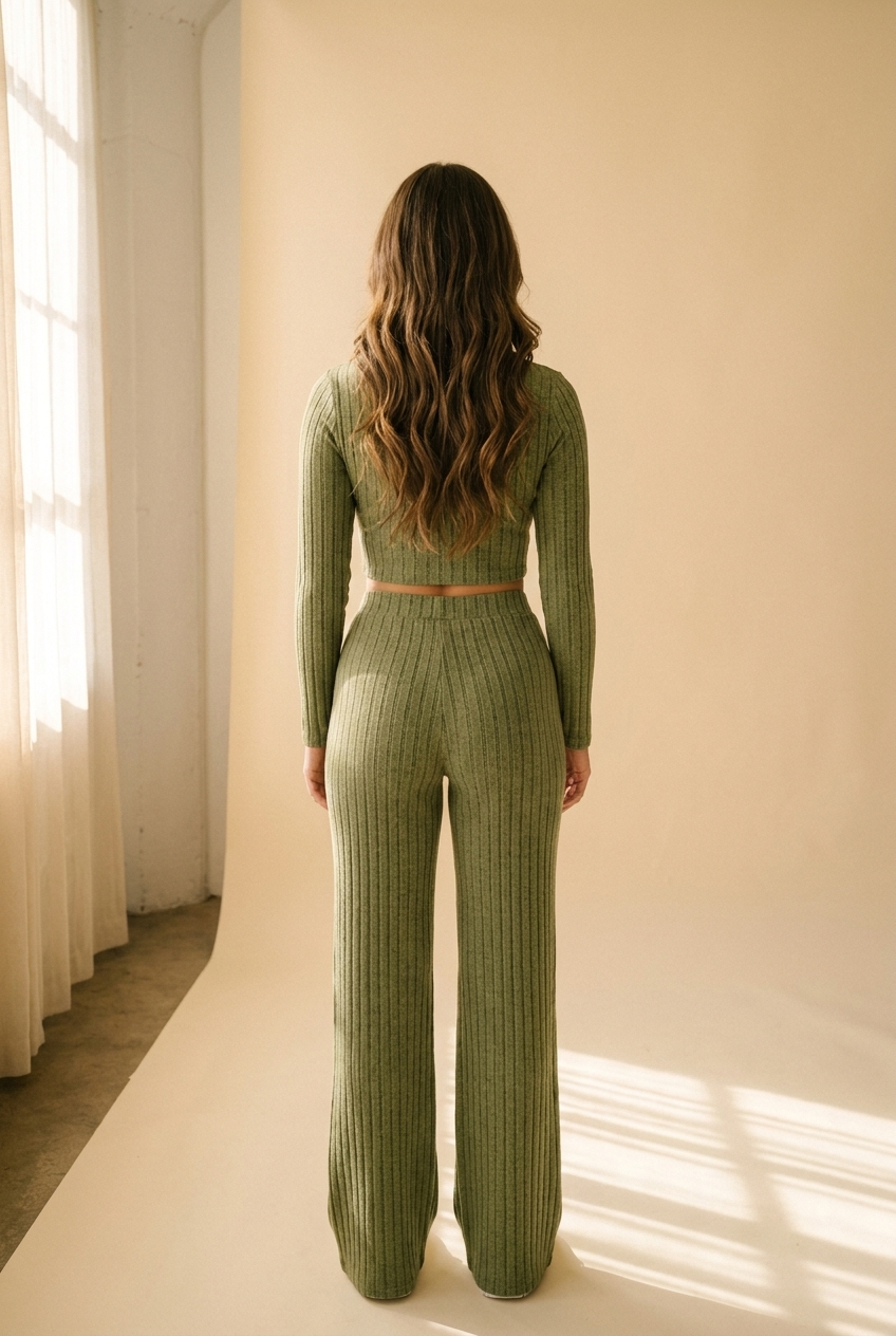The Ribbed Lounge Set — back