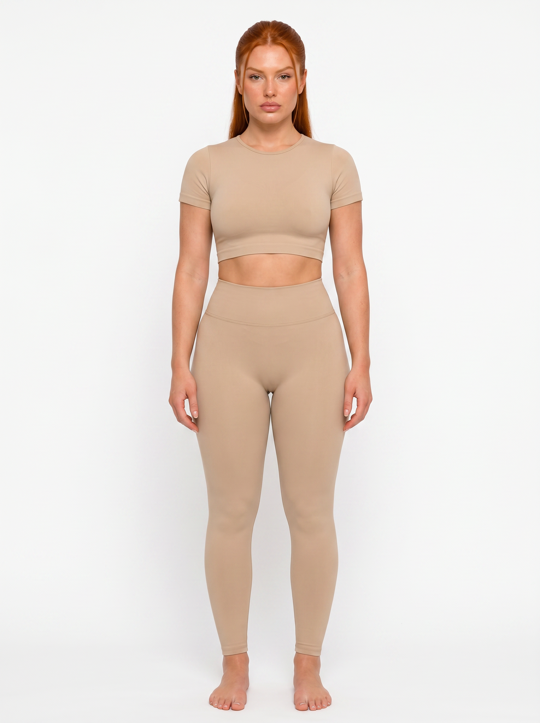 Seamless Flow Set Beige — Front View