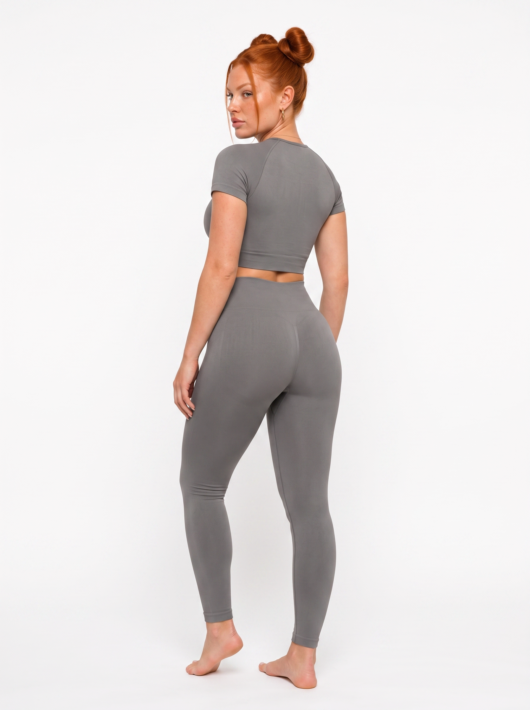 Seamless Flow Set Grey — Back View